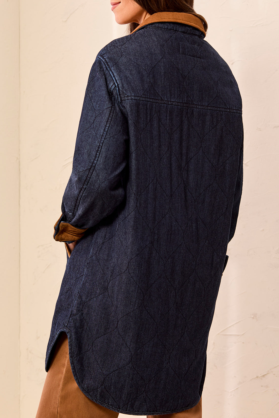 Tribal Quilted Denim Jacket w/Suede Rinse 62370-5584-2200