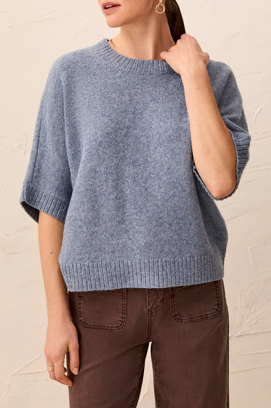 Tribal Lofty Extended Sleeve Sweater H. Denim 62640-5744-1812