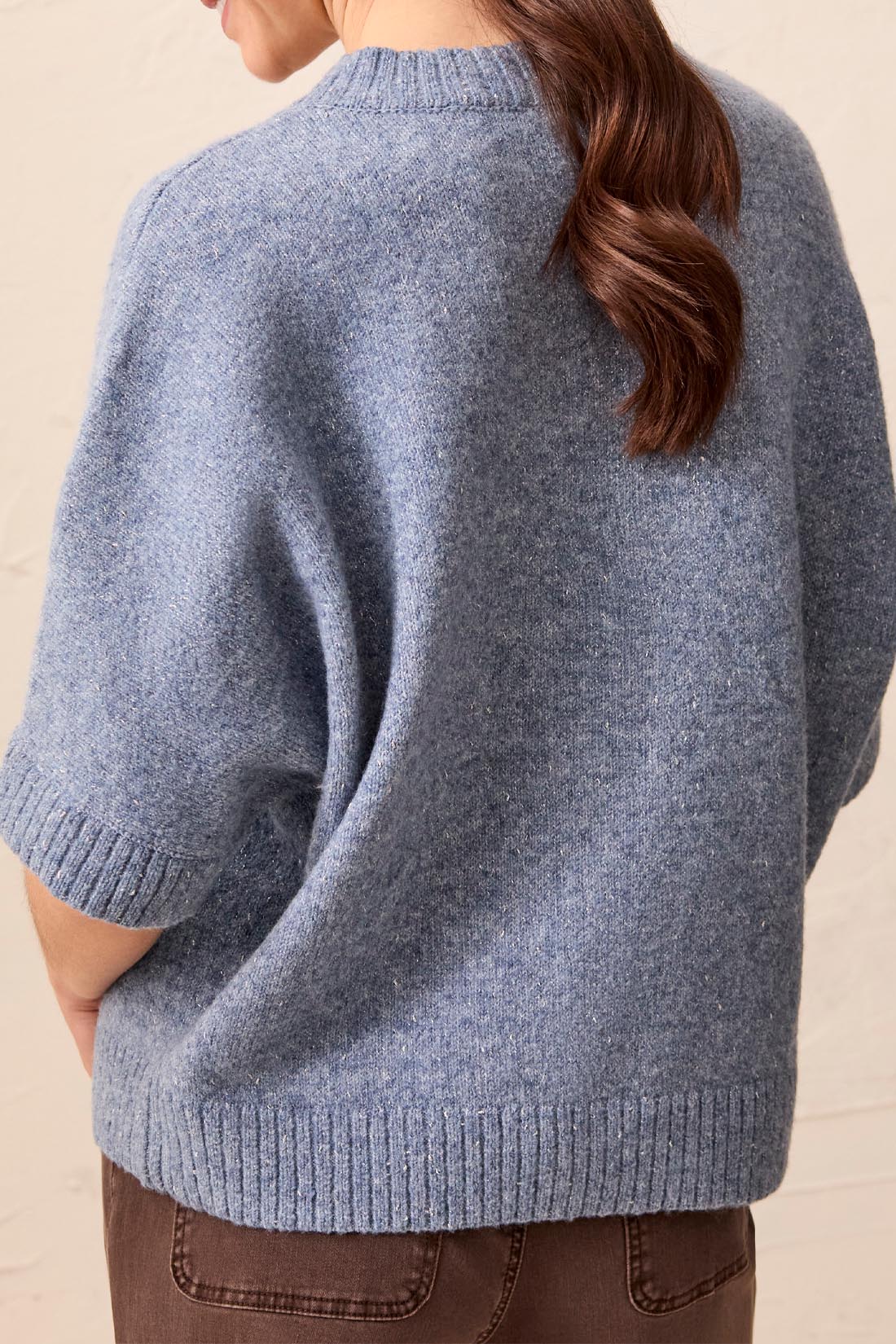 Tribal Lofty Extended Sleeve Sweater H. Denim 62640-5744-1812