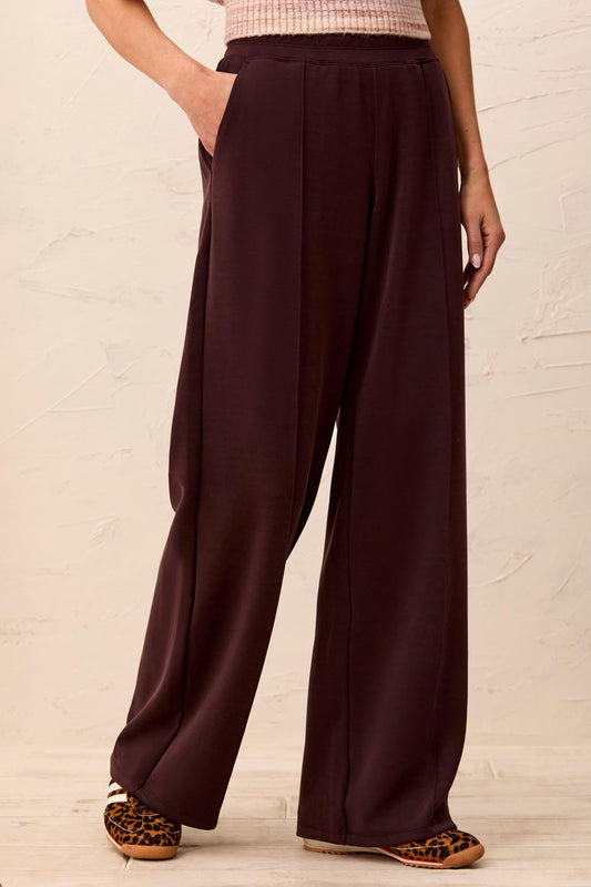 Tribal Wide Leg Pant w/Pintucks & Back Pockets Saddlebrown 62950-5032-1297