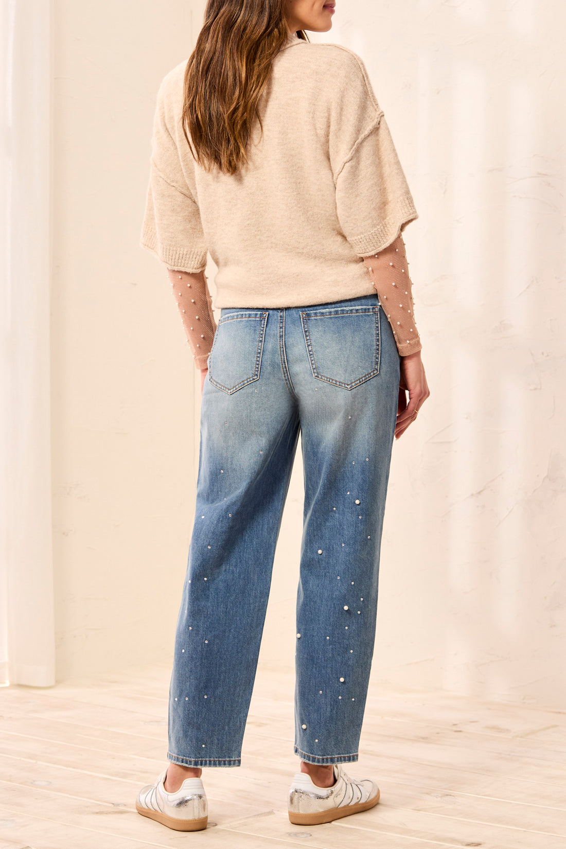 Tribal Audrey Barrel Jeans w/Pearls & Stones Stargazer 63470-5853-1608