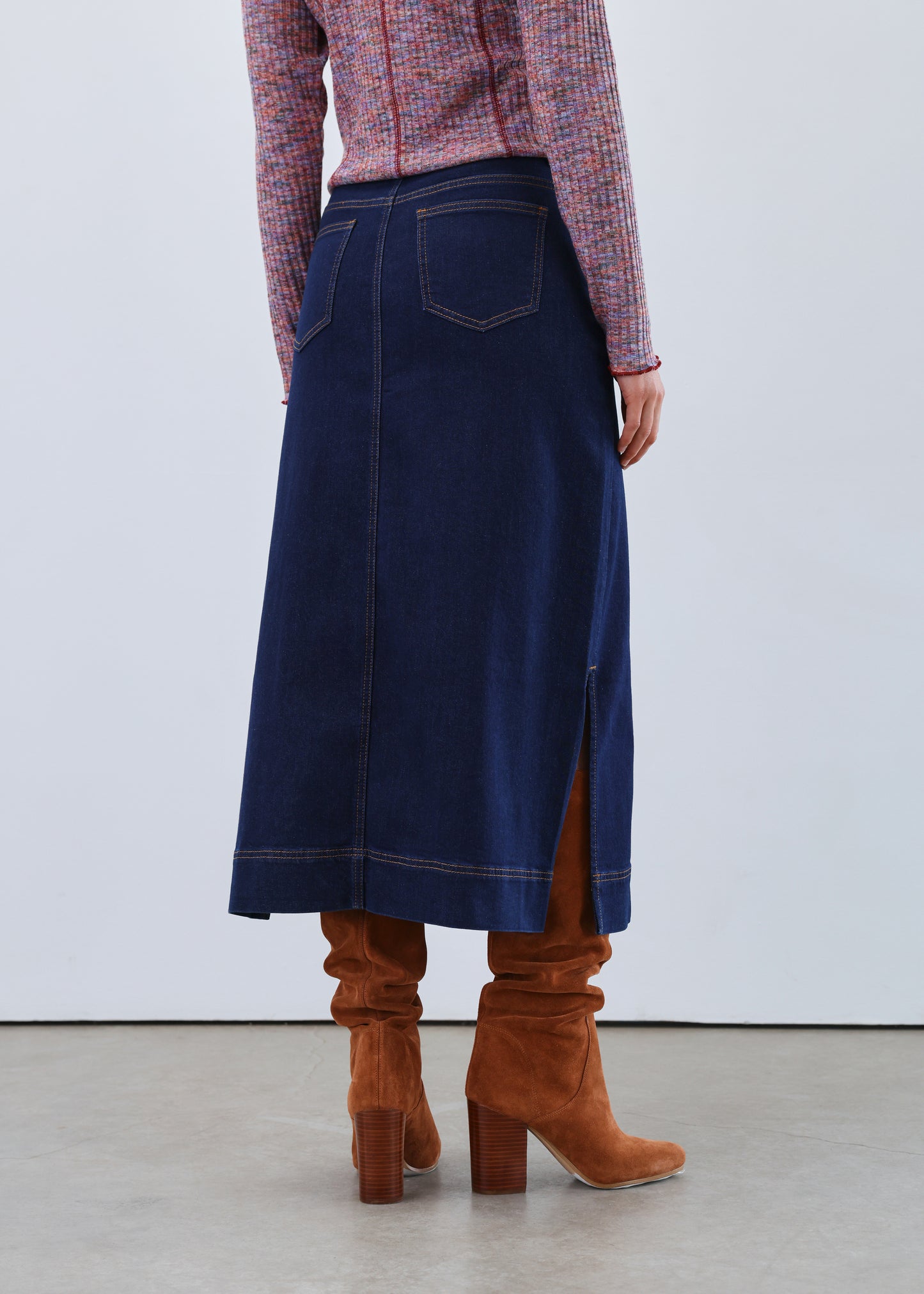 FDJ Column Midi Skirt  Rinse Wash 6778843