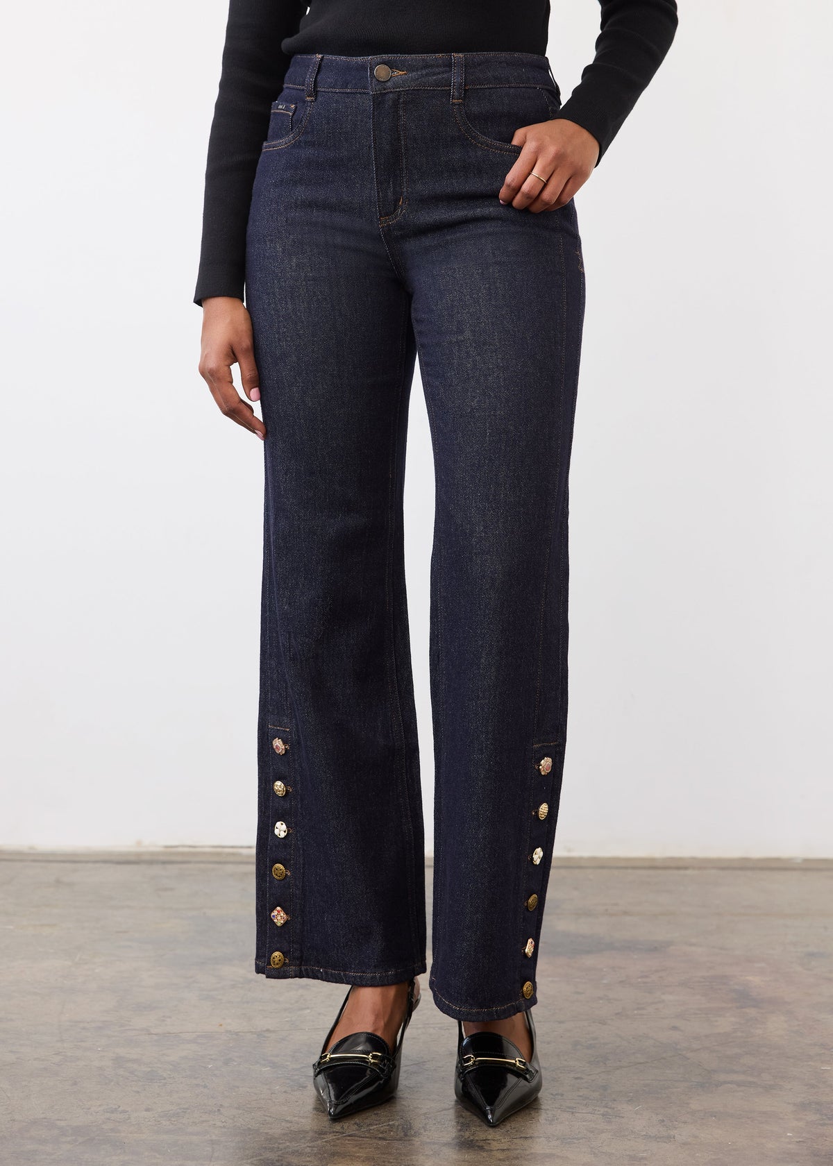 FDJ Suzanne Wide Boot Leg Jeans Forever Blue 6869120