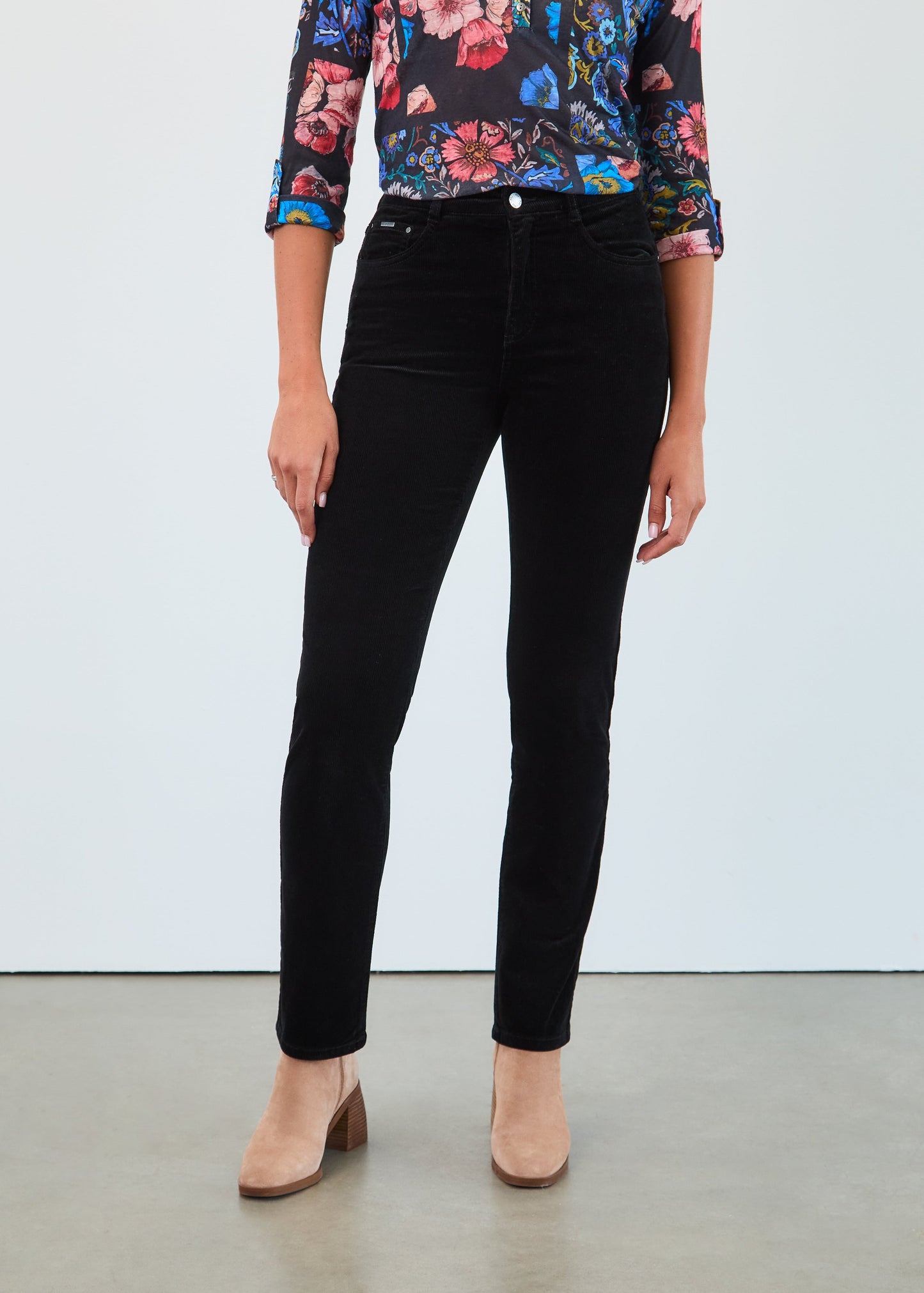 FDJ Suzanne Straight Leg Corduroy Pant Black 6937491