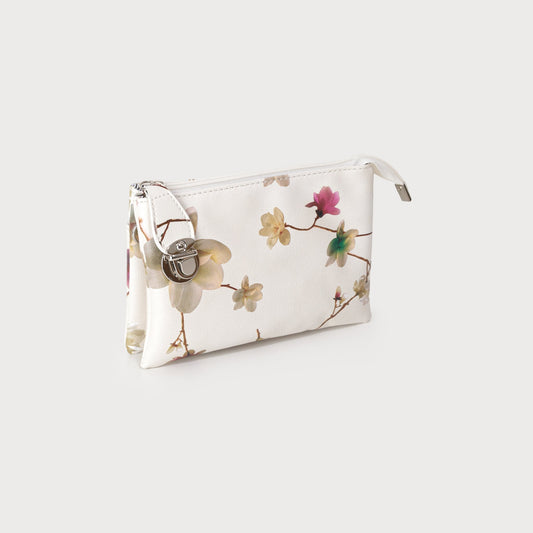 Caracol XBody Bag Multi Pocket Ivory Flower 7012-FLW-IVO