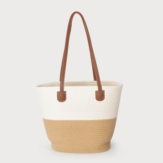 Caracol Large Rope Tote with Faux Leather Handle 7161-CLB