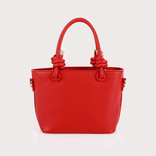 Caracol Small bag w/Handles with Knot Red 7186-RED