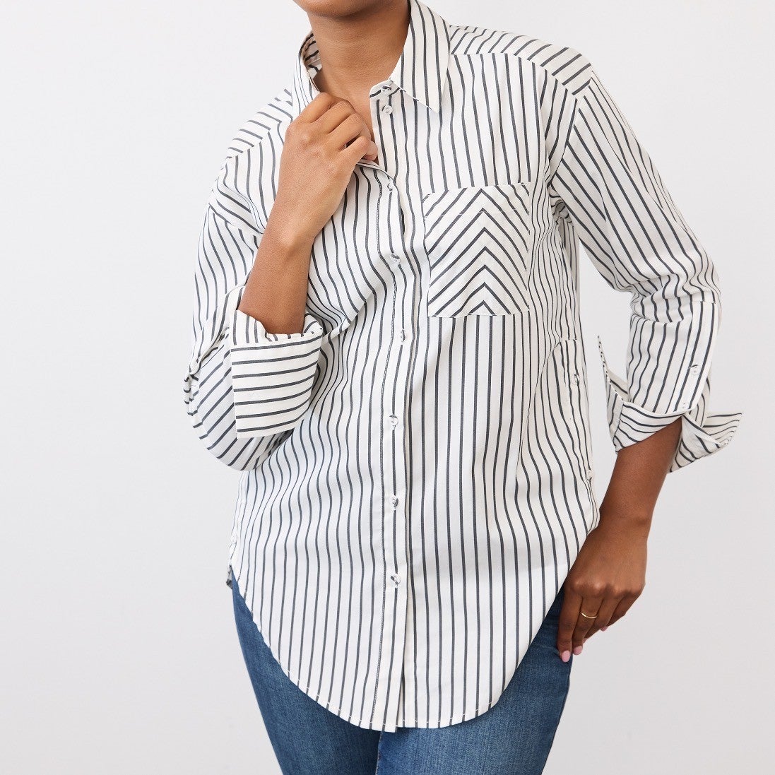 FDJ Long Sleeve Shirt Black Stripe 7481623