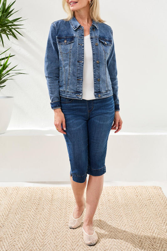 Tribal Classic Denim Jacket w/Pockets  Dark Vintage 75740-5050-2284