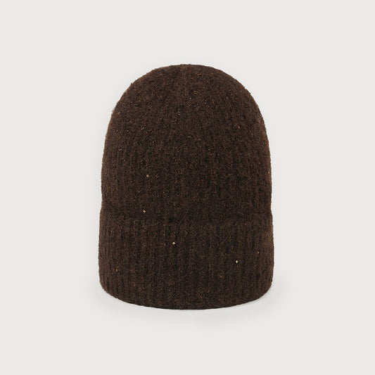 Caracol Warm Hat w/Sparkling Accent Chocolate 8009-CHO