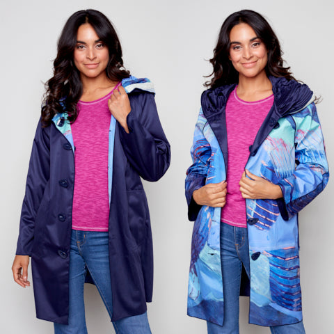 Claire Desjardins Water Resistant Reversible Jacket "Hike for Days" 91453