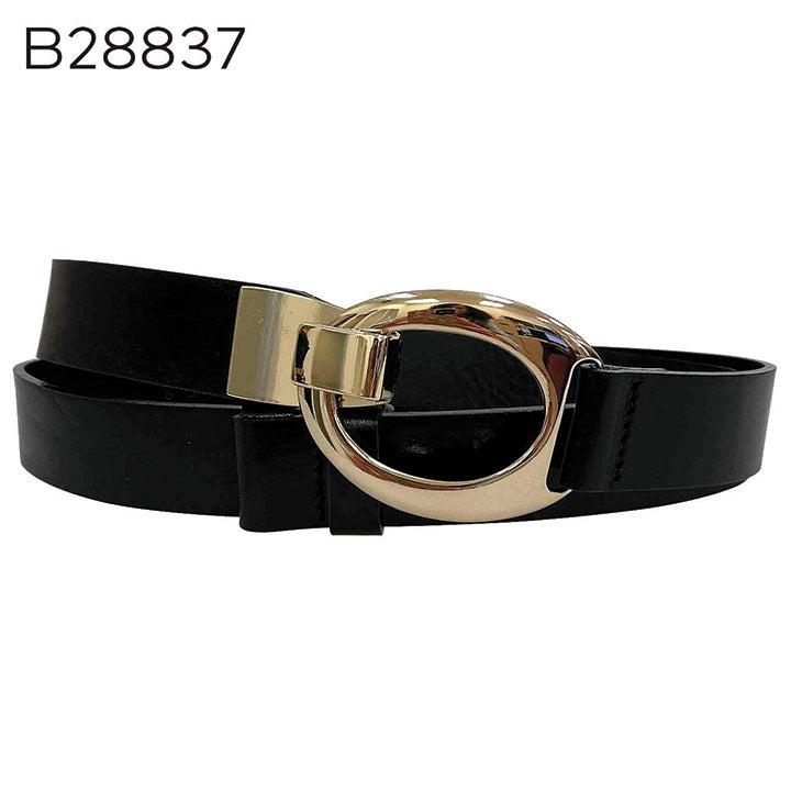 Medike Landes Leather Belt w/Adjustable Back Black 28837