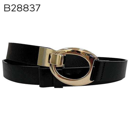 Medike Landes Leather Belt w/Adjustable Back Black 28837