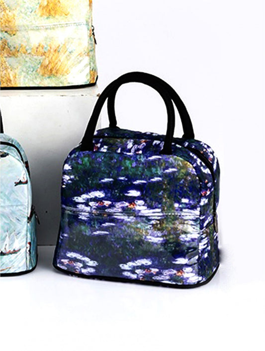 Cherie Bliss Water Lilies Oil Painting Insulated Lunch Bag BG15205