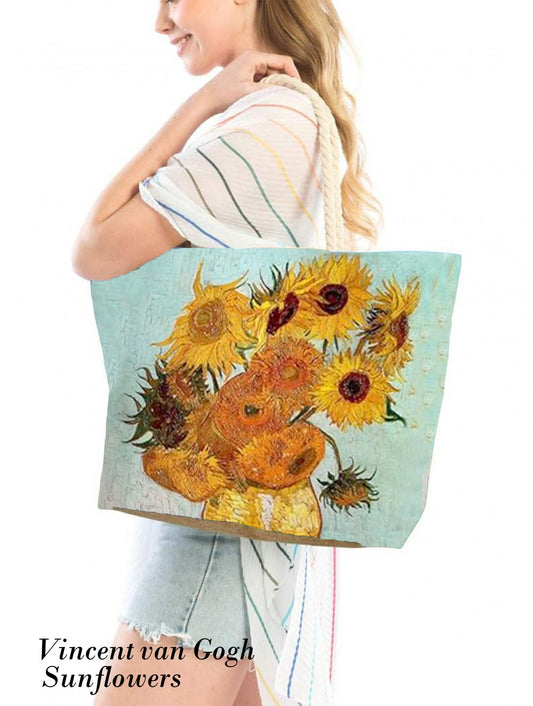 Cherie Bliss - Sunflower Oil Painting Shoulder Bag - BG1656-03