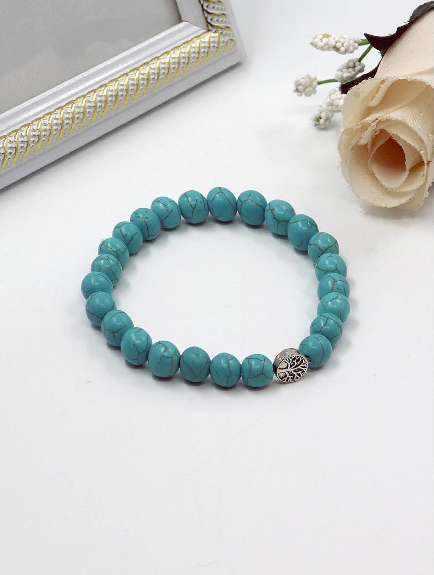 Cherie Bliss Turquoise Blessing Bead Bracelet With Gift Box BR1232-02