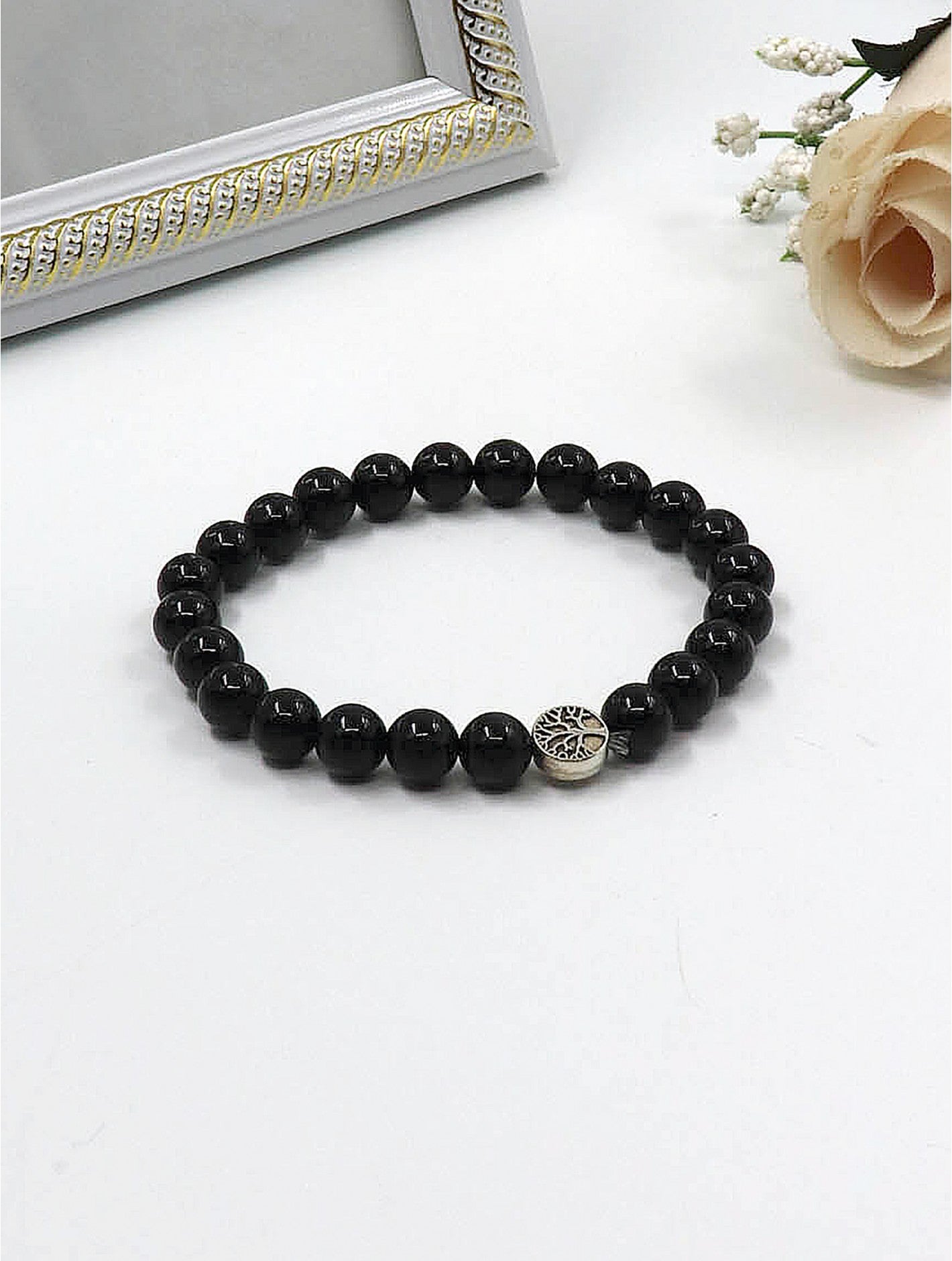 Cherie Bliss Onyx Blessing Bead Bracelet With Gift Box BR1234-02