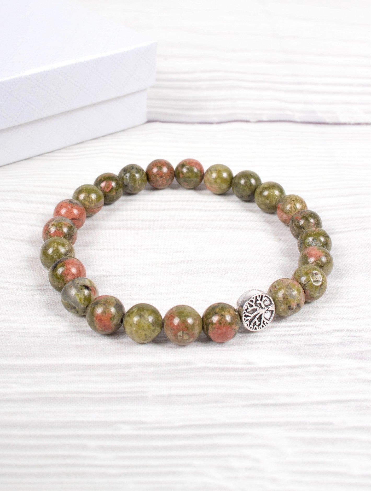 Cherie Bliss Epidote Blessing Bead Bracelet With Gift Box BR1238