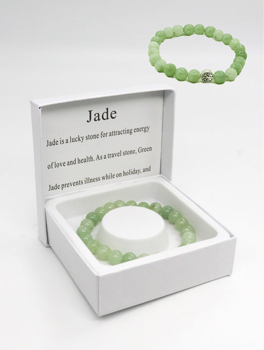 Cherie Bliss Jade Blessing Bead Bracelet With Gift Box BR1255