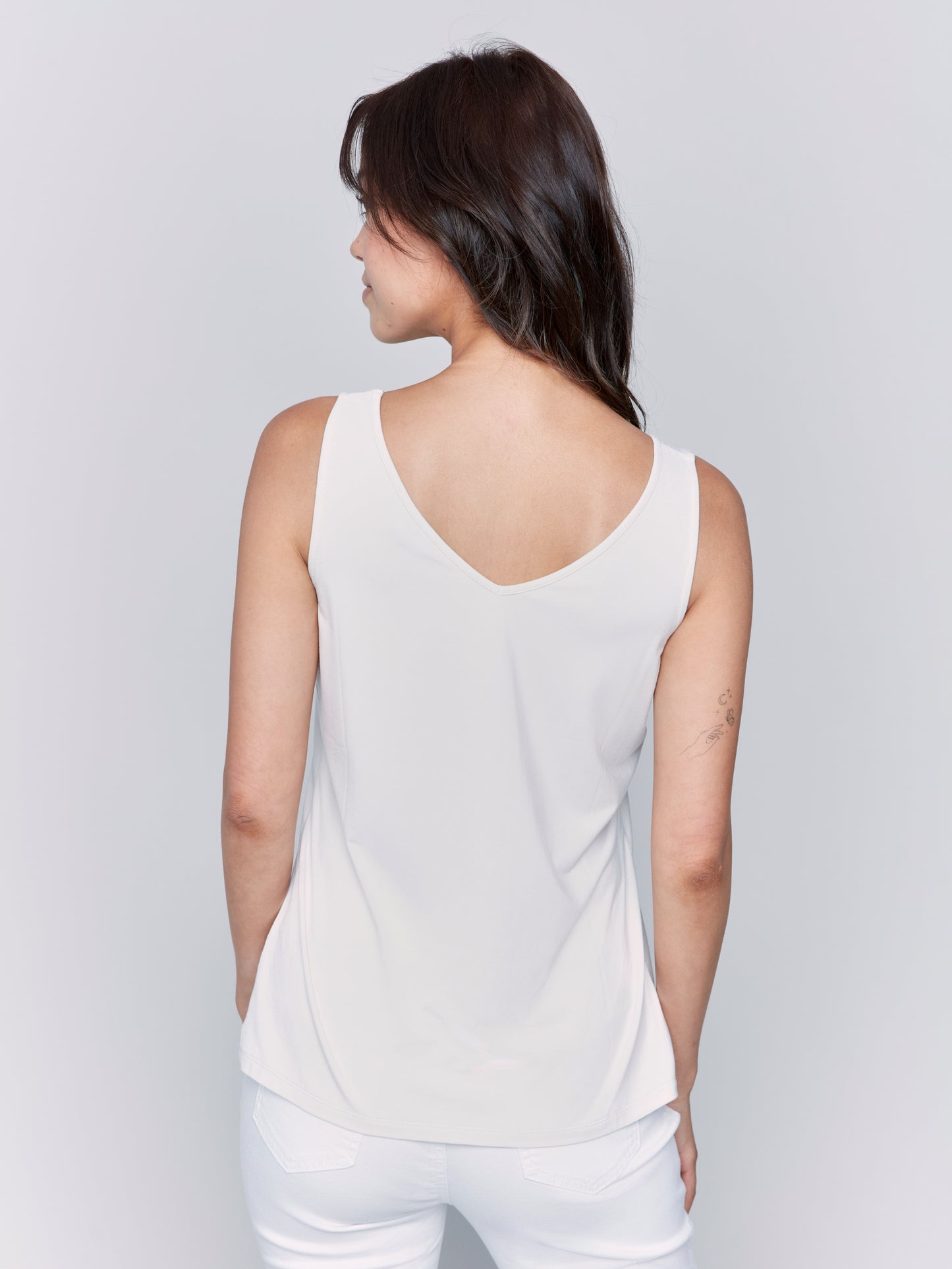 Charlie B Reversible Bamboo Viscose Cami Greige C1243SPK-730A-324