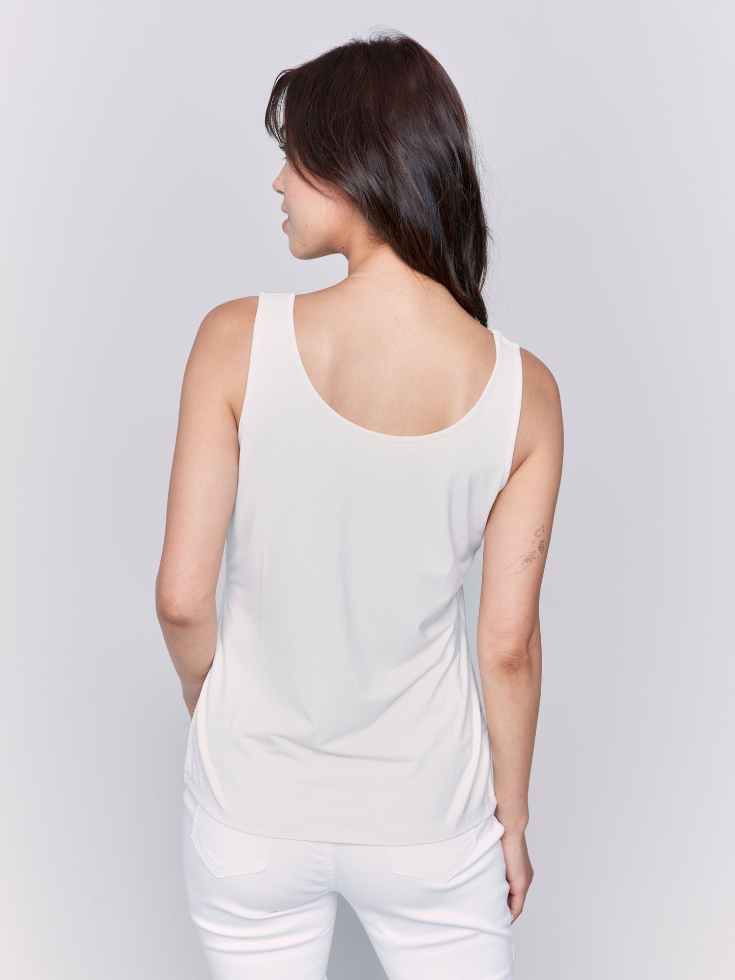 Charlie B Reversible Bamboo Viscose Cami Greige C1243SPK-730A-324