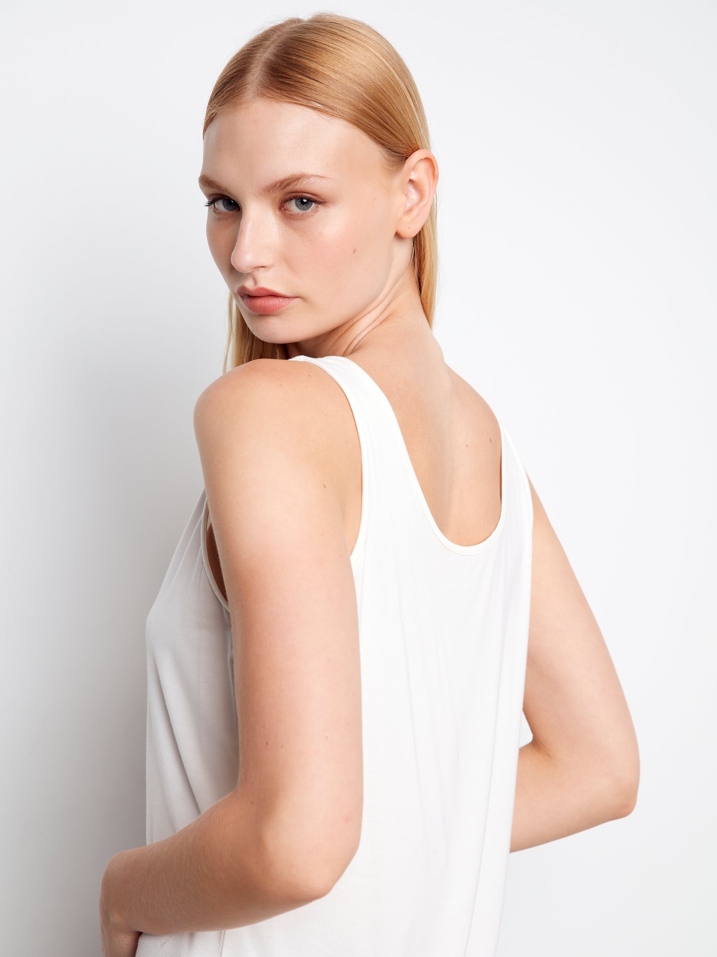Charlie B Wear 2-Way Bamboo Cami White C1243WPK-730A-002