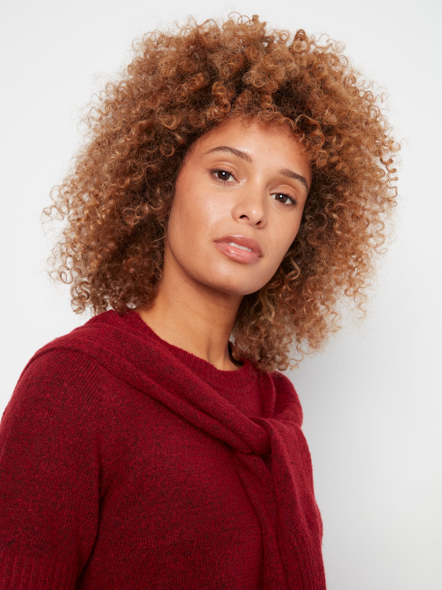 Charlie B Short Sleeve Crew Neck Sweater w/Combined Sleeves Detail Equestrian C2069-690C-307