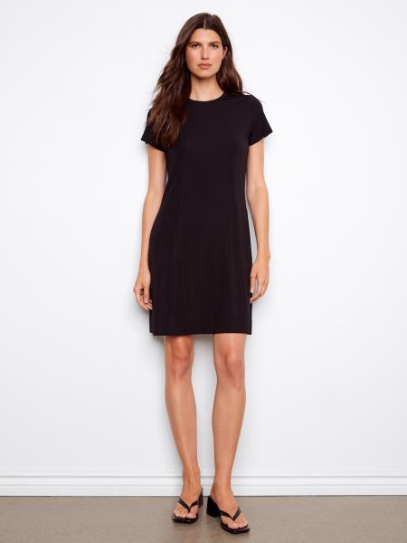 Charlie B Interlock Knit Knee Length Dress Black C3228-515C-001
