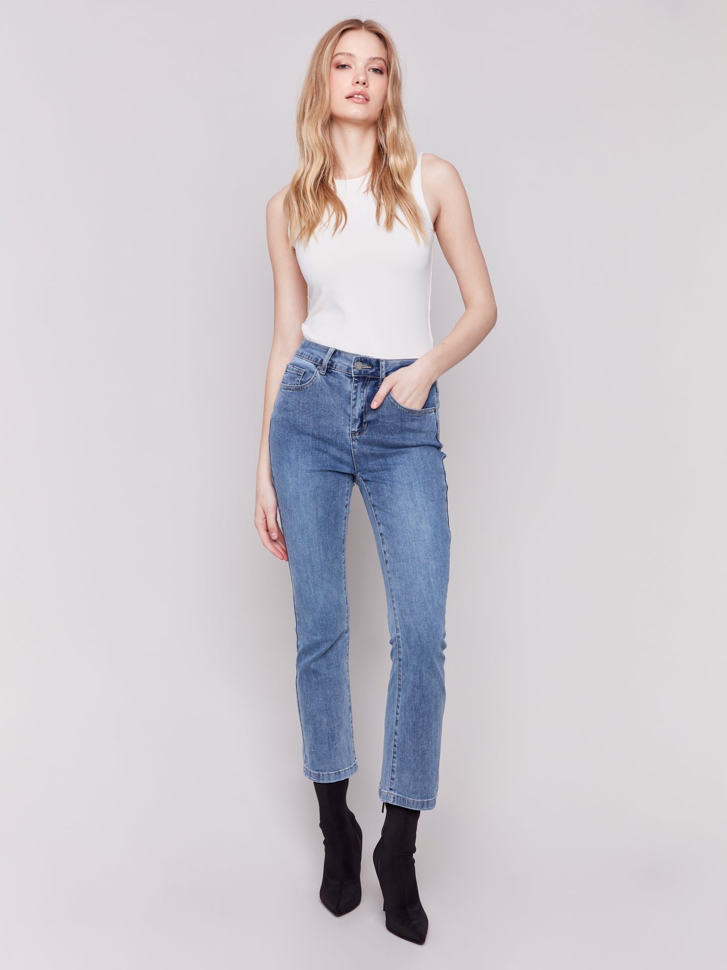 Charlie B Bootcut Leg Jeans Medium Blue C5443S-431A-156