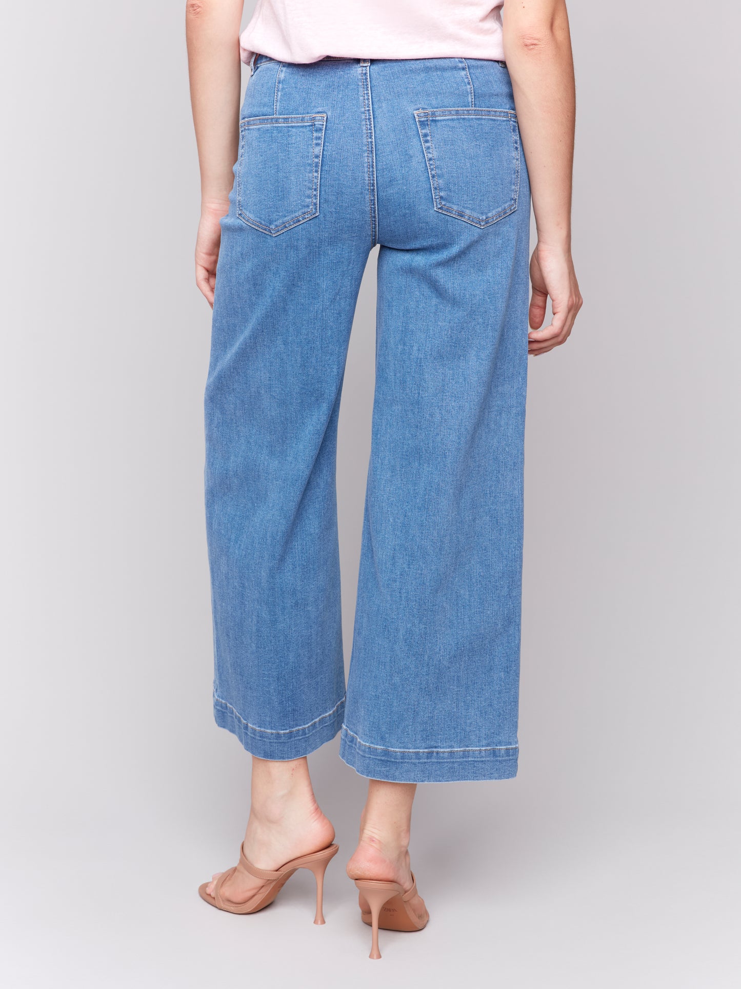 Charlie B Patch Pocket Flare Blue Jeans C5538R-431A-538