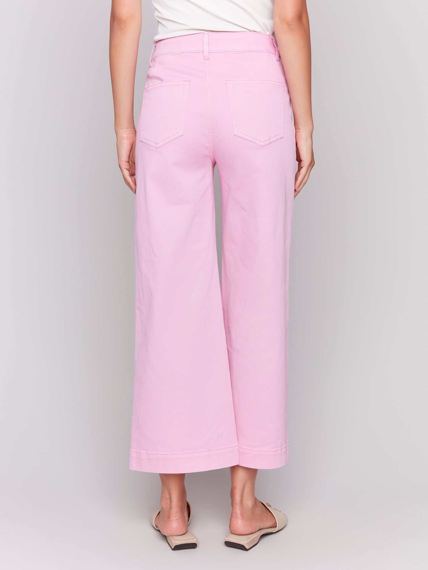 Charlie B Patch Pocket Flare Twill Pants Begonia C5538R-618A-694