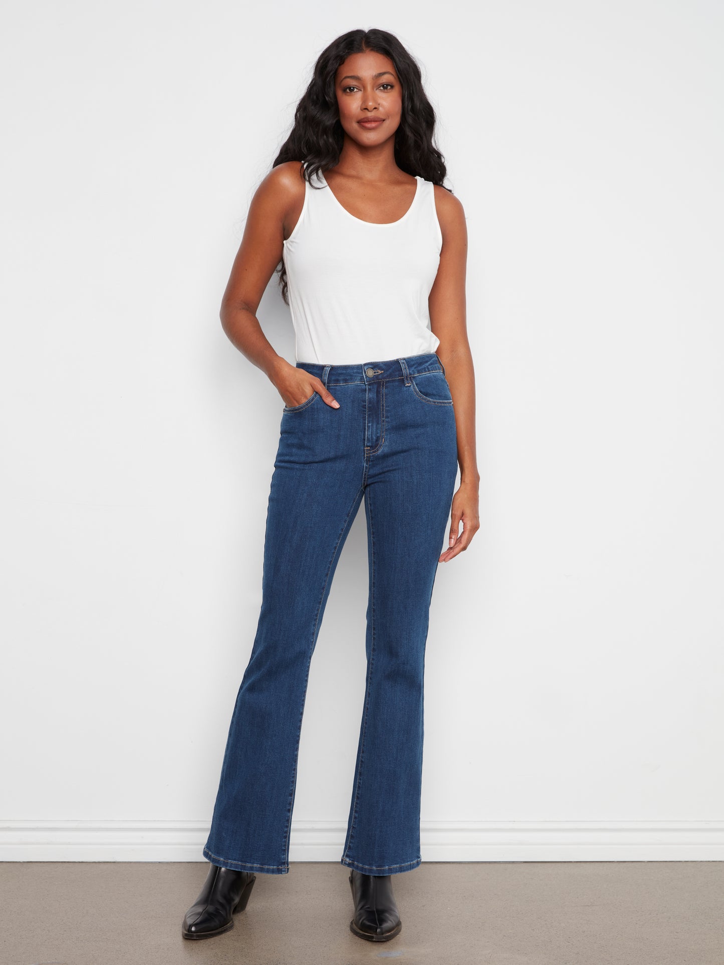Charlie B Celine Flare Leg Jeans Indigo C5629J-431A-007