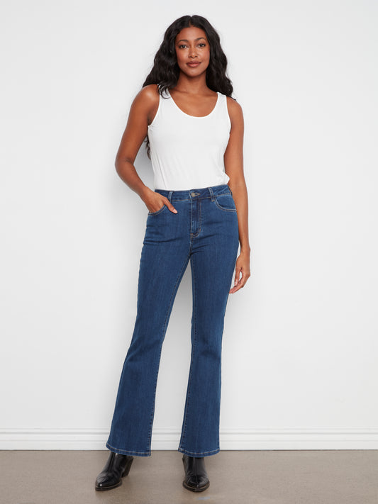 Charlie B Celine Flare Leg Jeans Indigo C5629J-431A-007