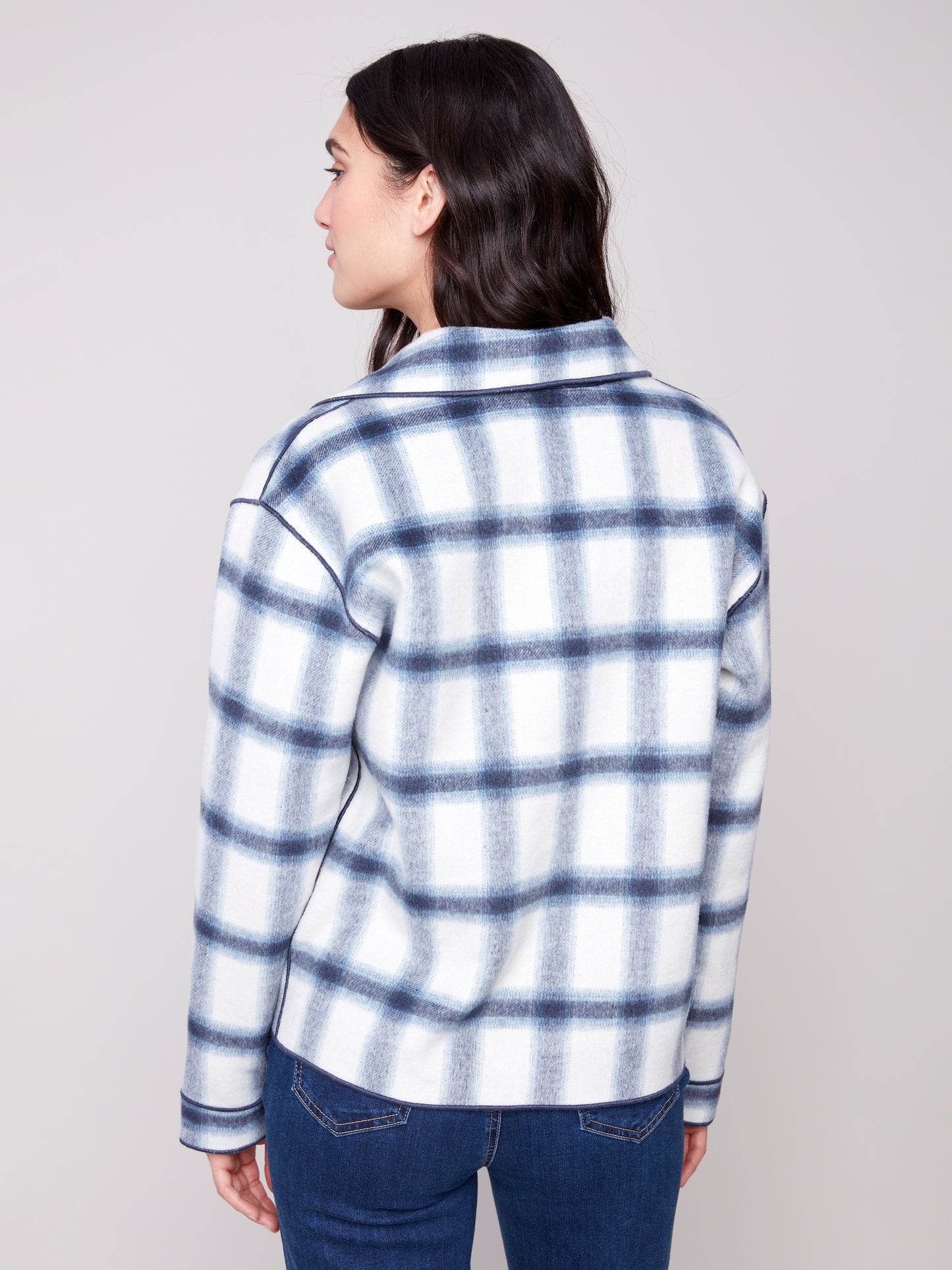Charlie B Reversible Plaid Jacket Moonlight C6185Y-134B-P907