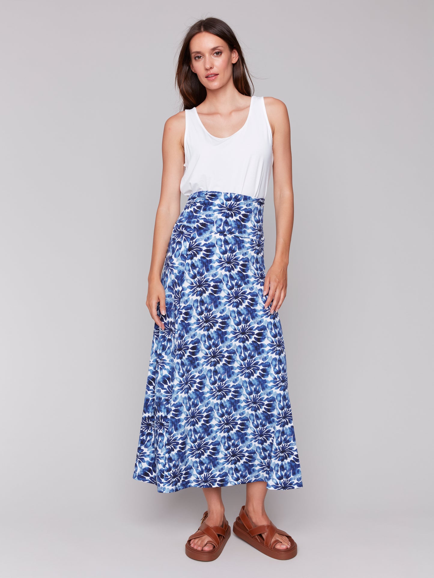 Charlie B Printed Convertible Skirt/Dress with Removable Straps Lily C7080P-818B-P870