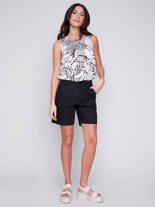 Charlie B Parachute Shorts Black C8052-841B-001