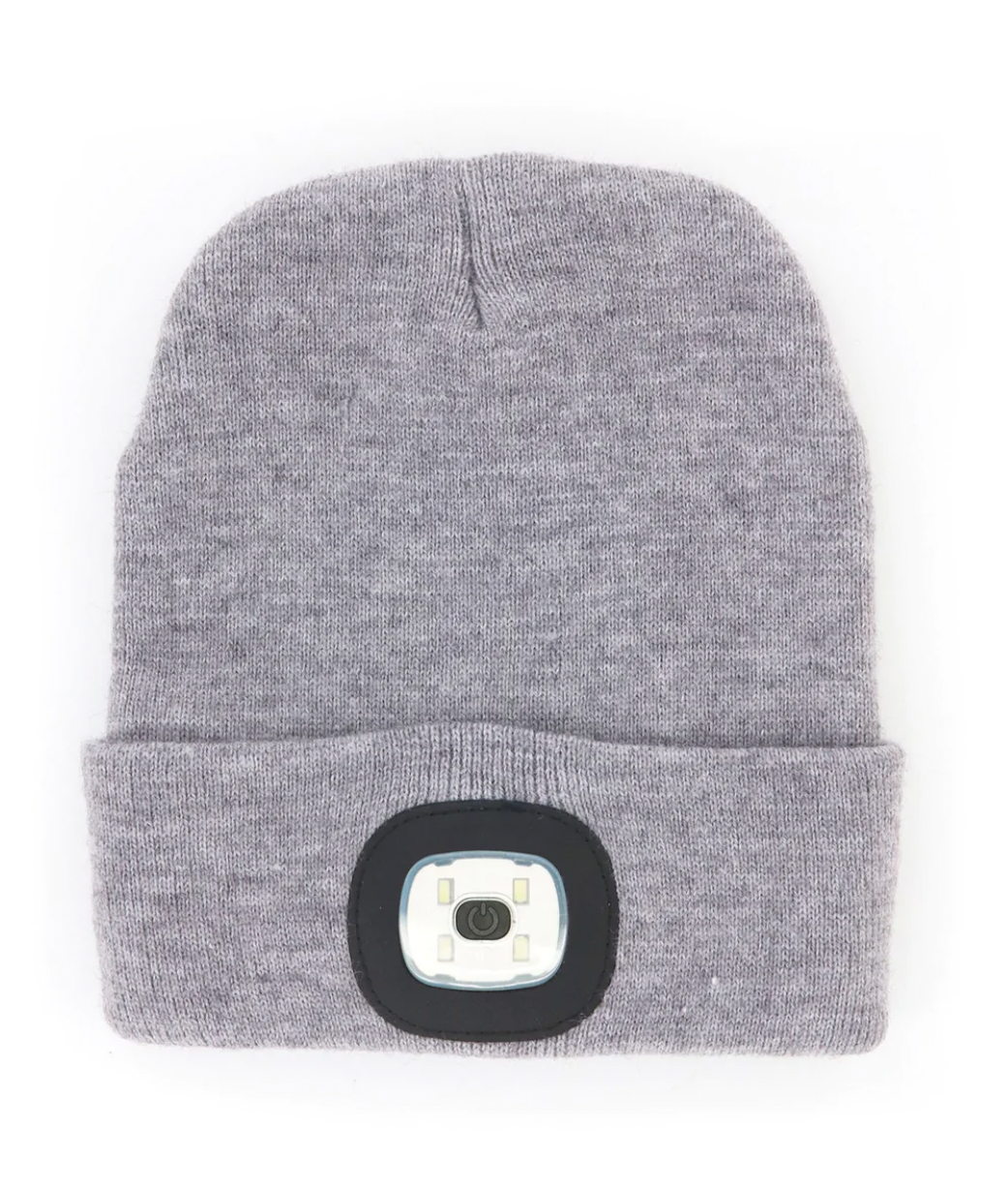 Night Scope Rechargeable LED Beanie Grey CGC-NGTSWGRY