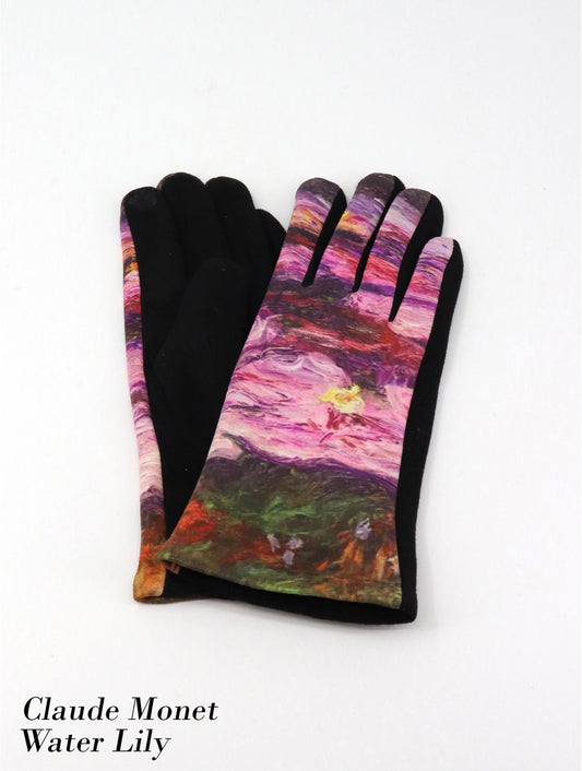 Cherie Bliss Oil Painting Design Touch Screen Gloves Water Lily GL127502