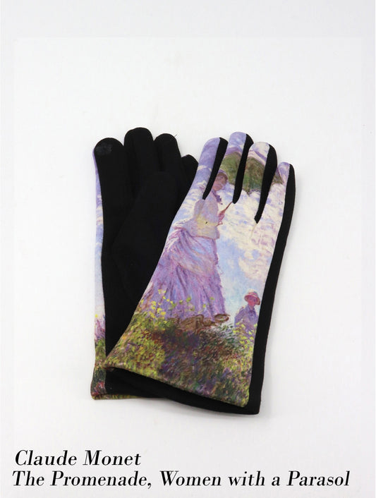 Cherie Bliss Oil Painting Design Touch Screen Gloves Woman With A Parasol GL127519