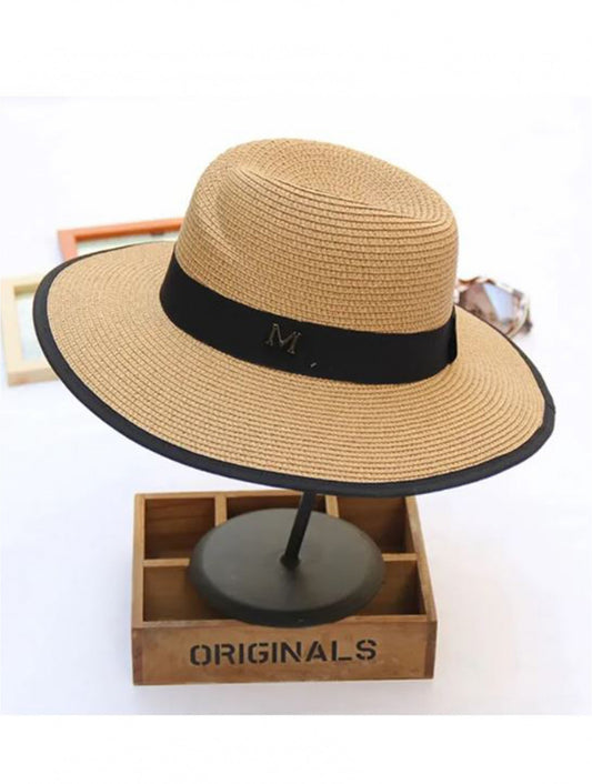 Cherie Bliss Fedora Hat w/Black Edge Taupe HAT1038TUP