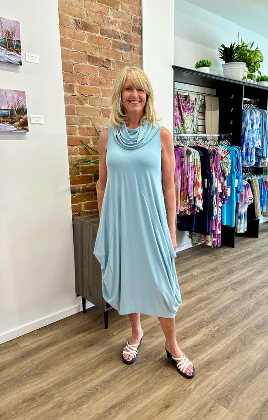 Sympli Sleeveless Dream Dress Stone Blue 28104