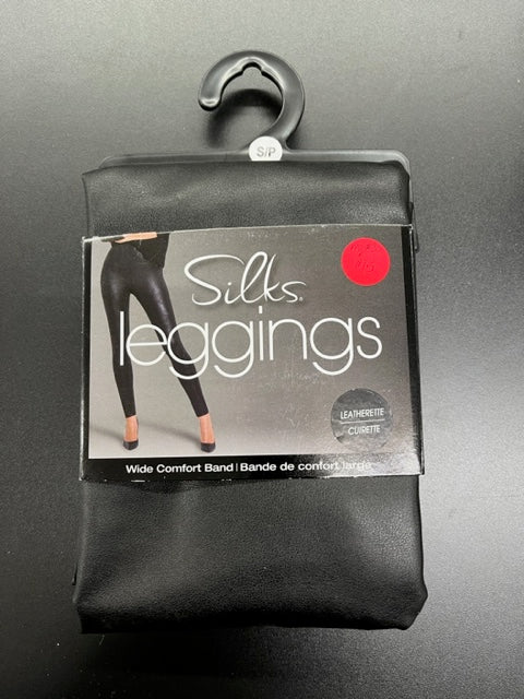 Silks Leatherette Black Leggings 19300 S