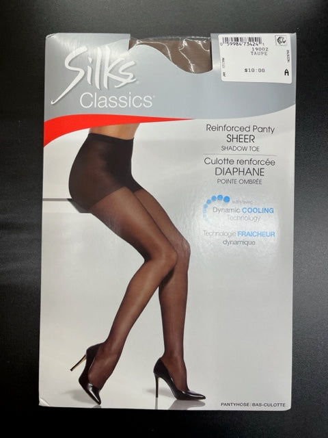 Silks Reinforced Panty Sheer Pantyhose Taupe 19002