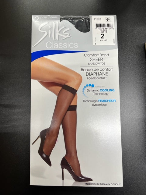 Silks Classic Knee High Hosiery Black 19025