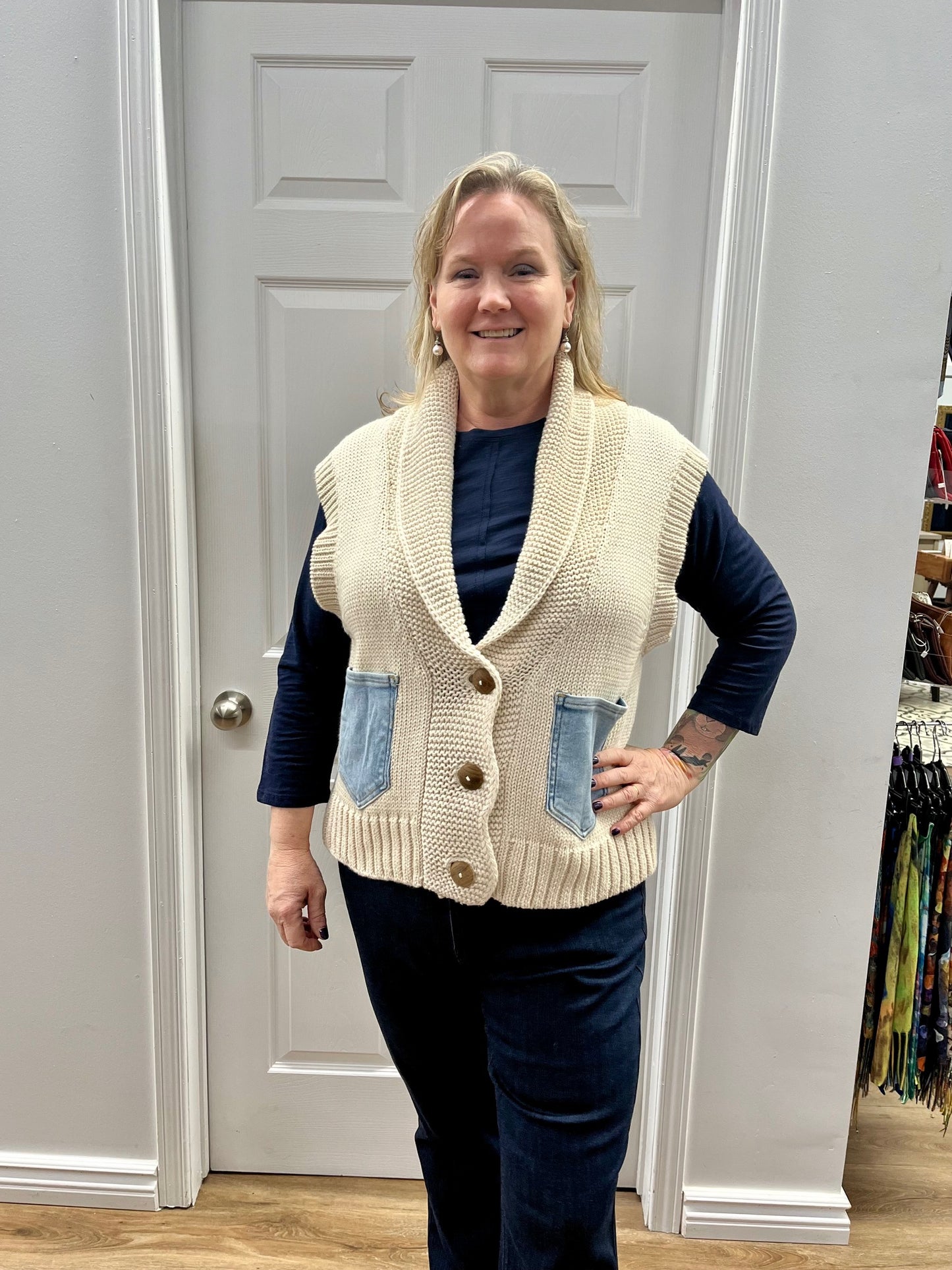 Shannon Passero Sailor Vest  Cream 5703
