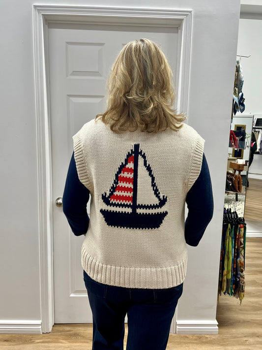 Shannon Passero Sailor Vest  Cream 5703