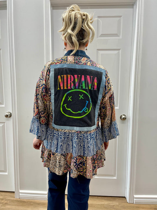 Shannon Passero Band Kimono Nirvan.- Bright 5677