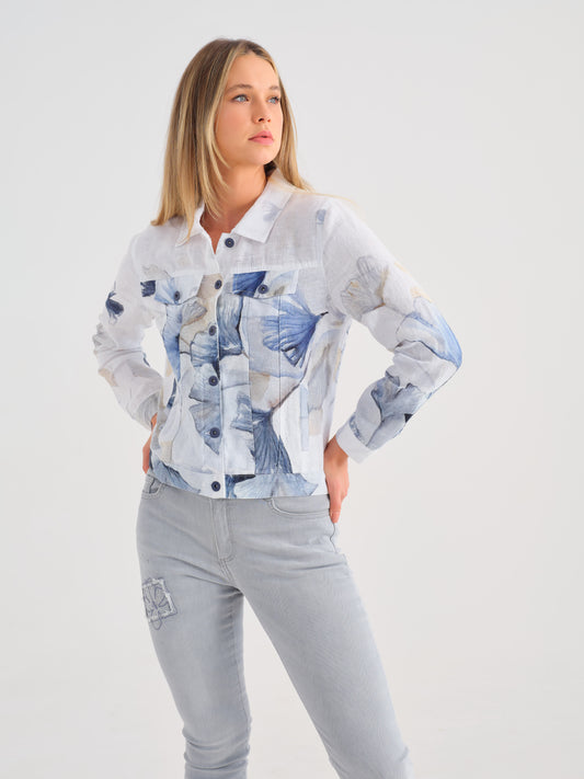 Dolcezza Linen Jacket Indigo Melody 25791