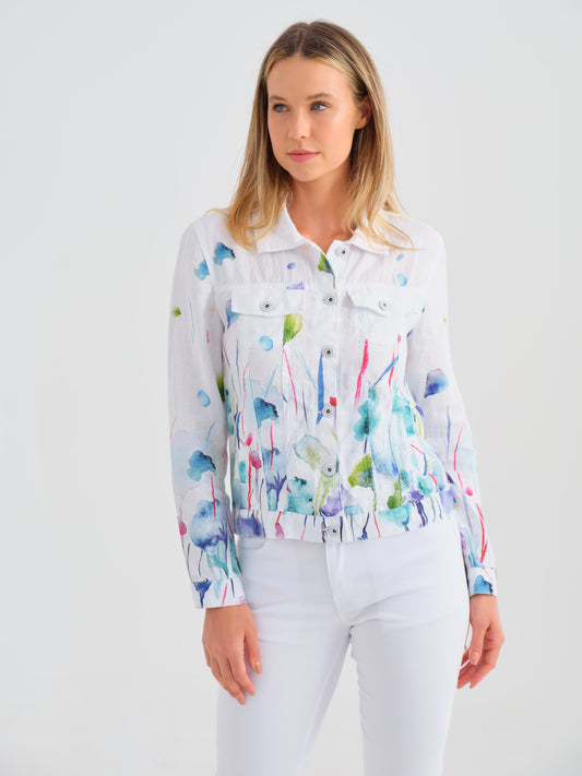 Dolcezza Linen Jacket Misty Blossom 25784