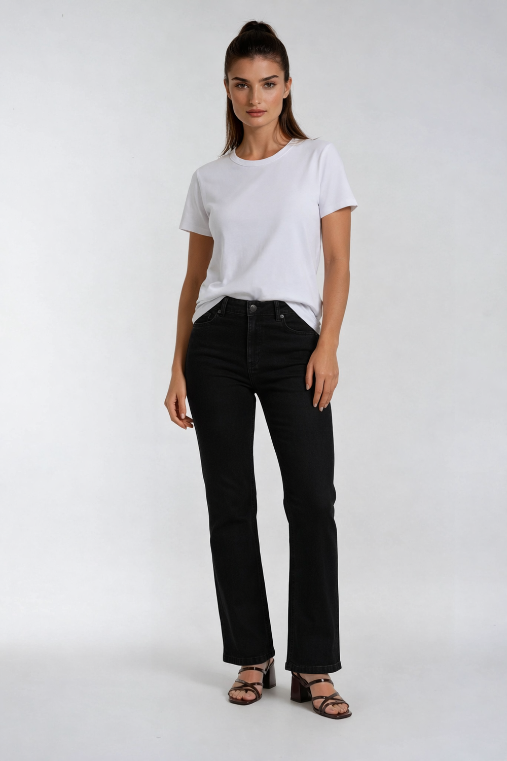 Carreli Premium Straight Leg Jeans Black PR-140-NSM